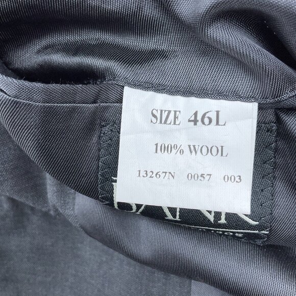 Jos A Bank Suit Men 46L/38Wx31L Gray Straight Leg Classic Career Wool 2pc - Picture 11 of 16